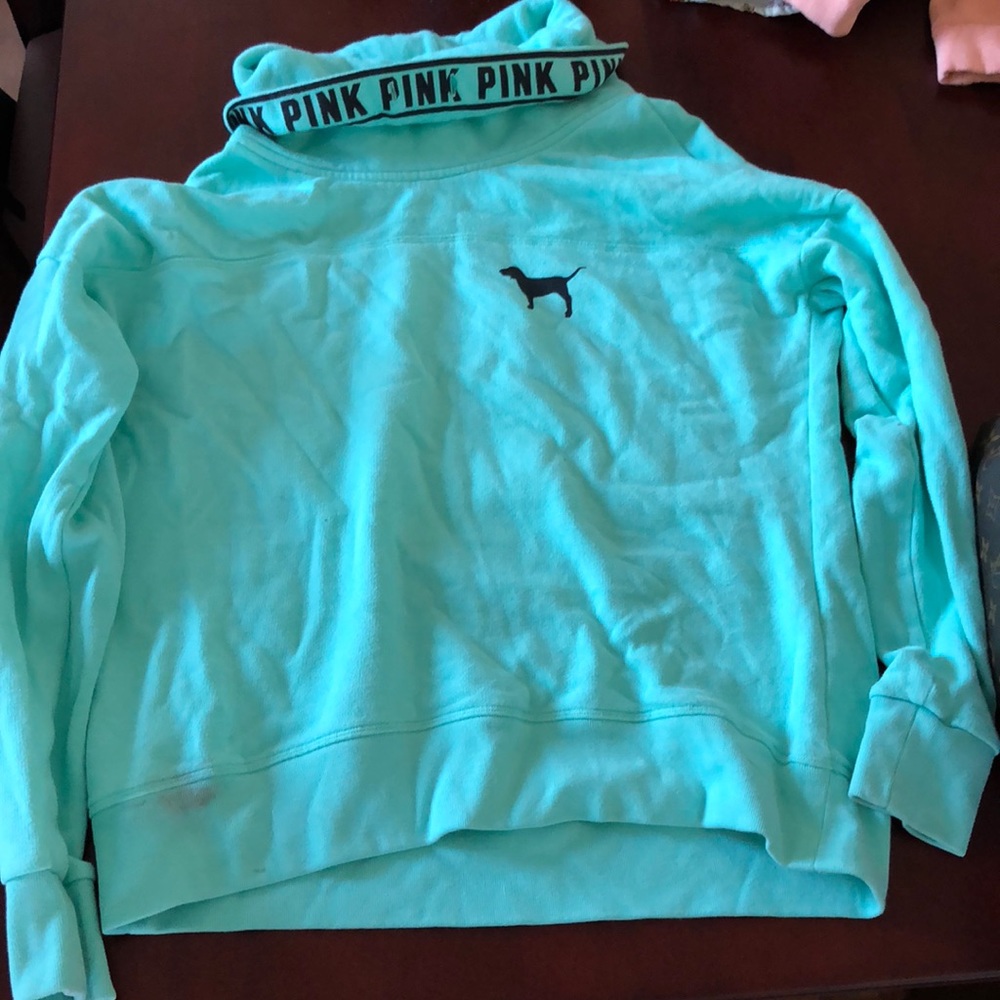 Victoria’s Secret Pink Aqua sweatshirt